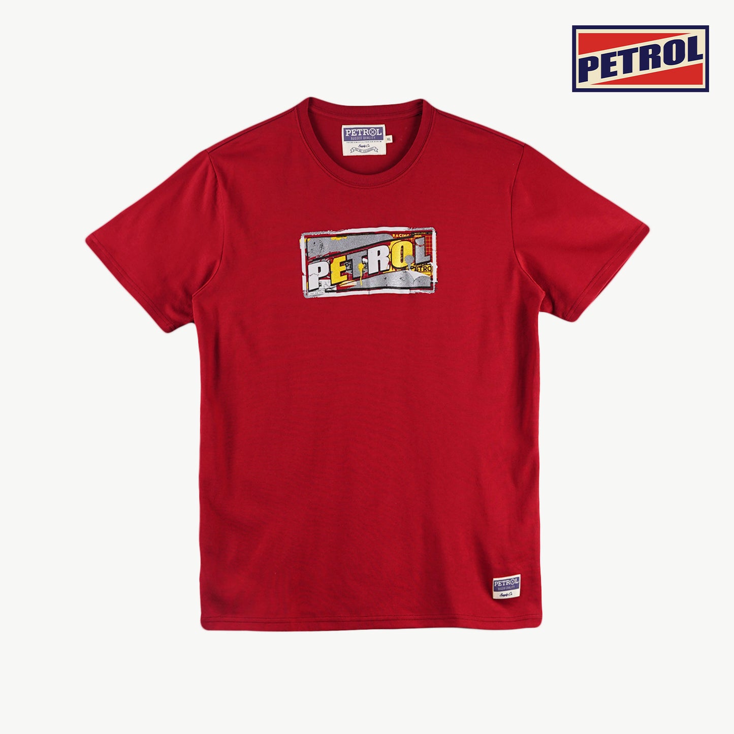 Petrol Men's Basic Tees Slim Fitting CVC Jersey Fabric 167026-U (Crimson)