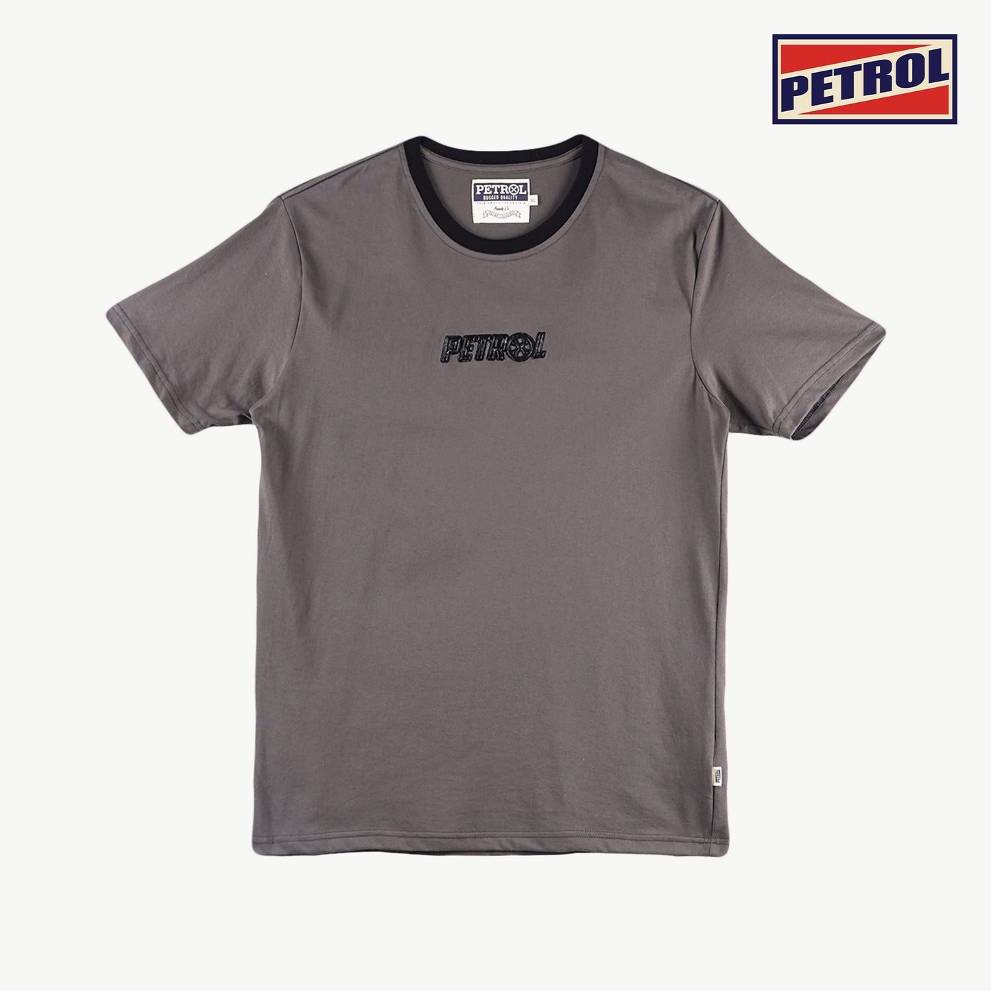 Petrol Men's Basic Tees Slim Fitting CVC Jersey Fabric 166837-U (Charcoal)