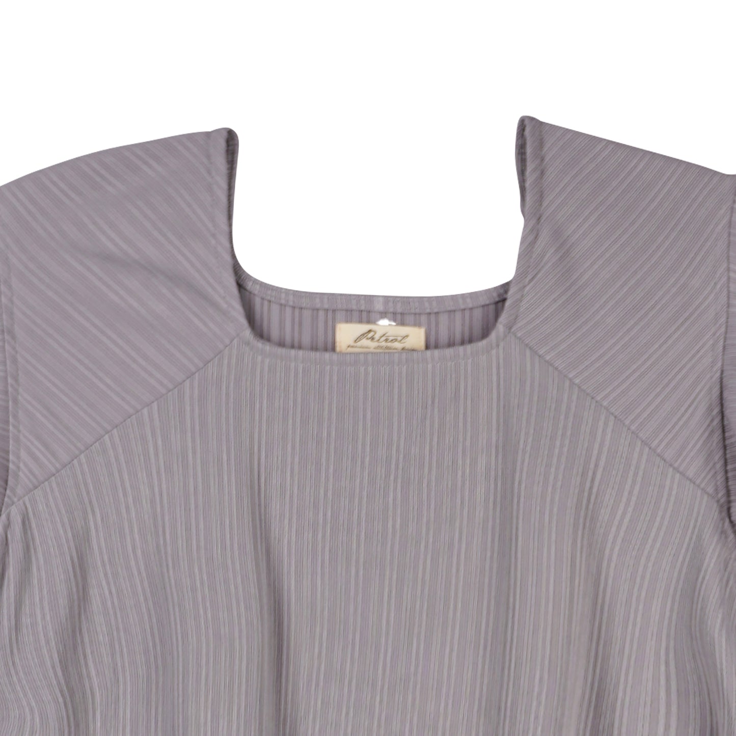 Petrol Ladies Basic Tees Boxy Fitting Ribbed Fabric 159506-U (Gray)