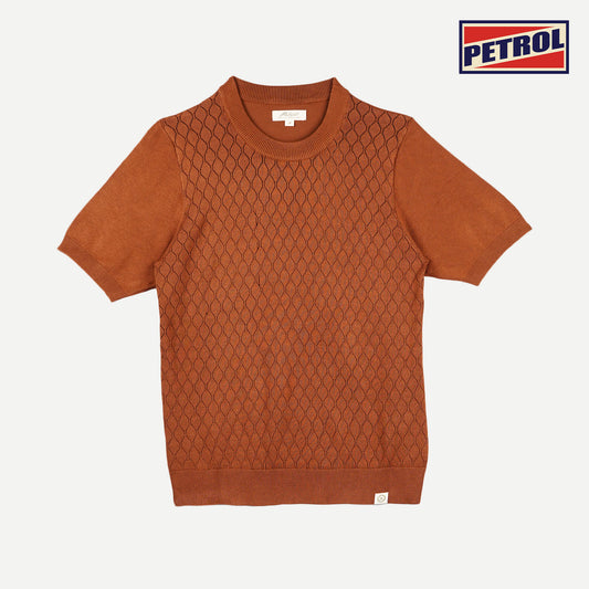 Petrol Ladies Basic Tees Slim Fitting Knitted Fabric 164226 (Choco Brown)