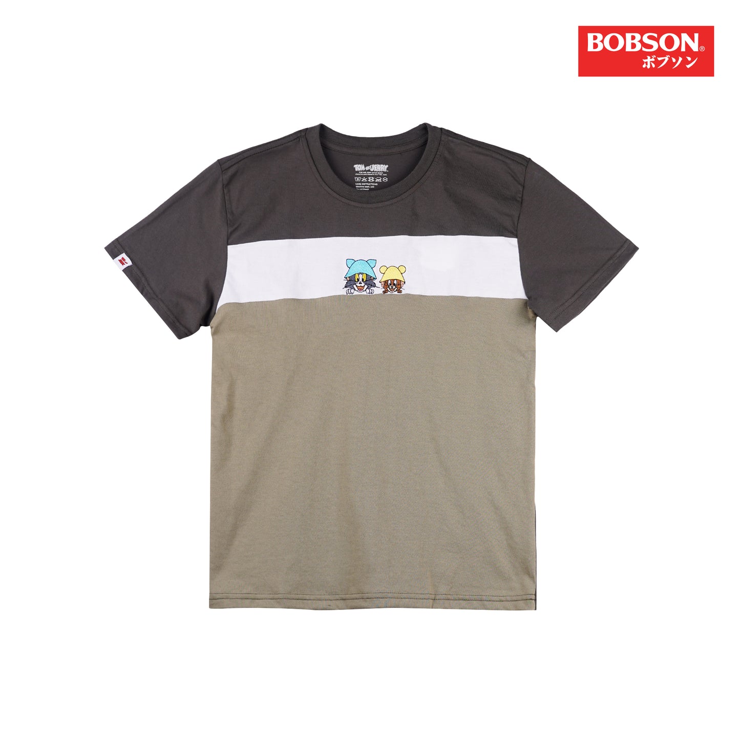 Bobson Japanese X Tom and Jerry Children's Wear Kid's Basic Tees Regular Fit 166465-U (Gray)