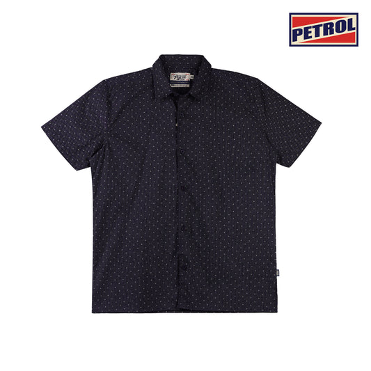 Petrol Men's Basic Woven Shirt Slim Fitting Poplin Fabric 161871 (Navy)