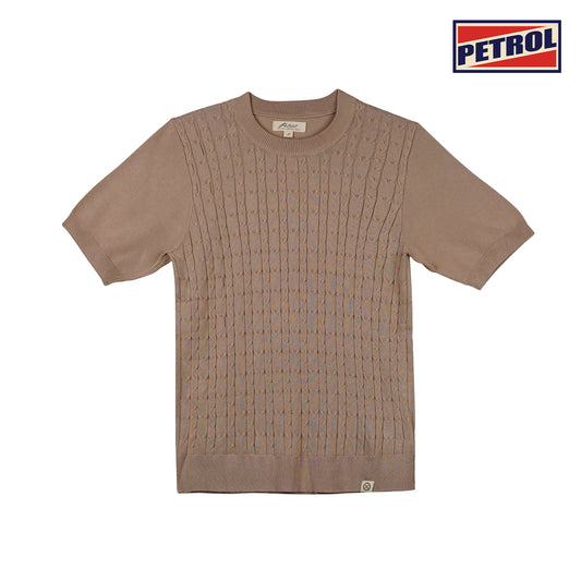 Petrol Ladies Basic Tees Slim Fitting Knitted Fabric 164198 (Beige)