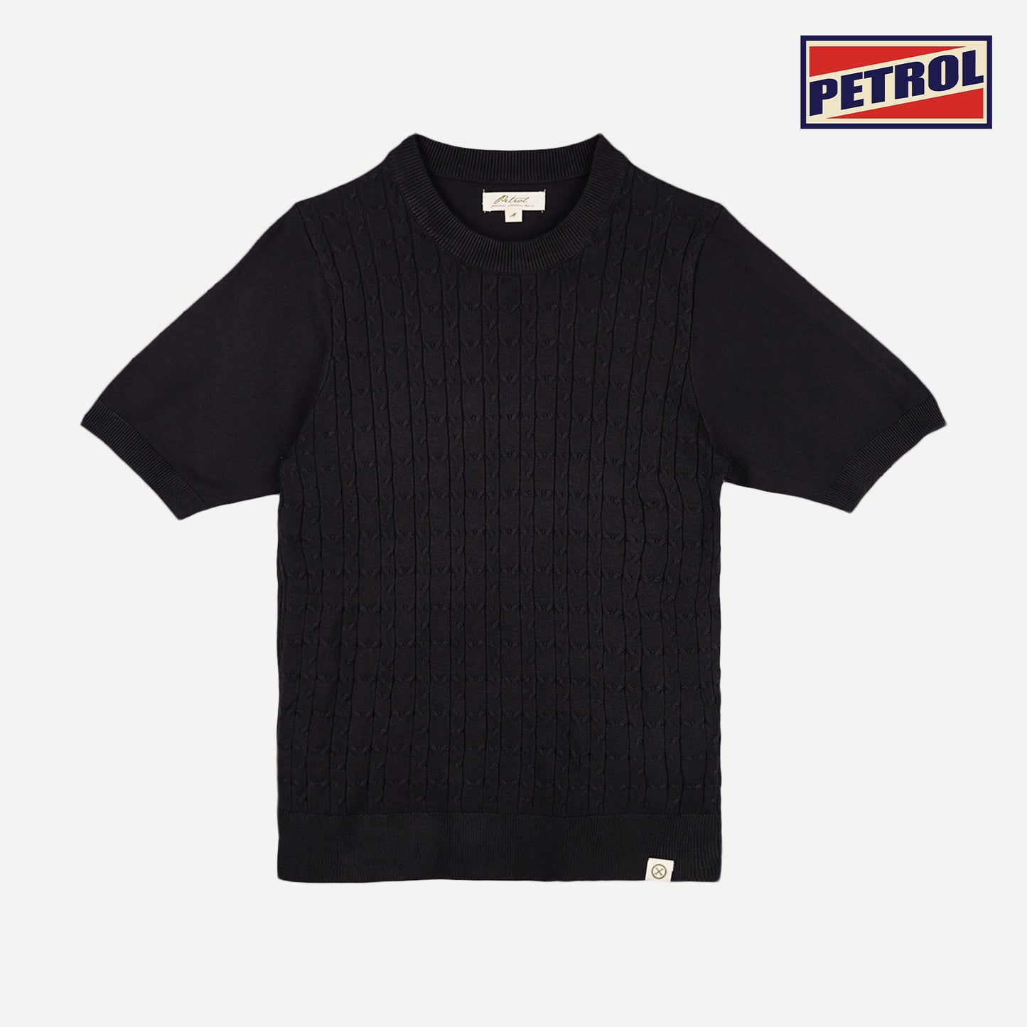 Petrol Ladies Basic Tees Slim Fitting Knitted Fabric 164198 (Black)