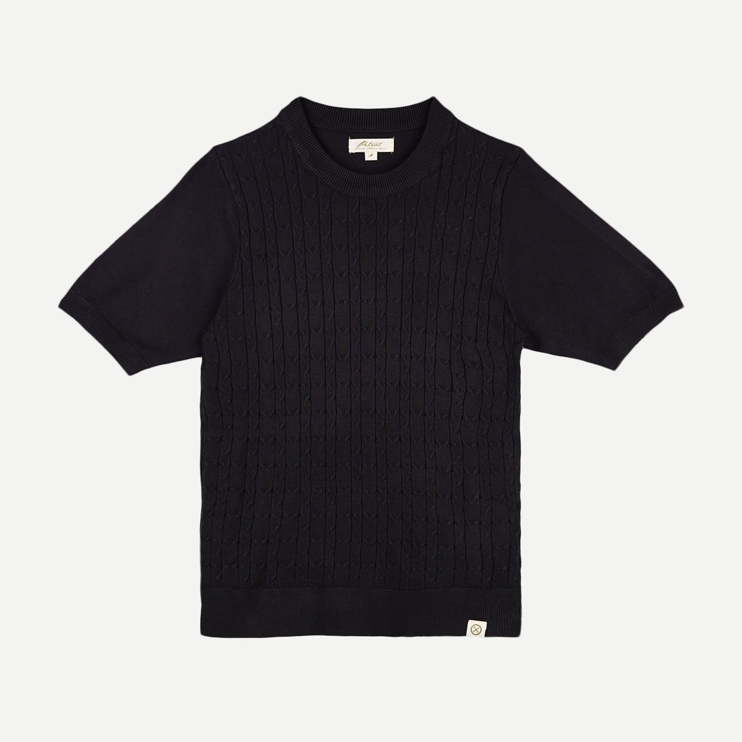 Petrol Ladies Basic Tees Slim Fitting Knitted Fabric 164198 (Black)