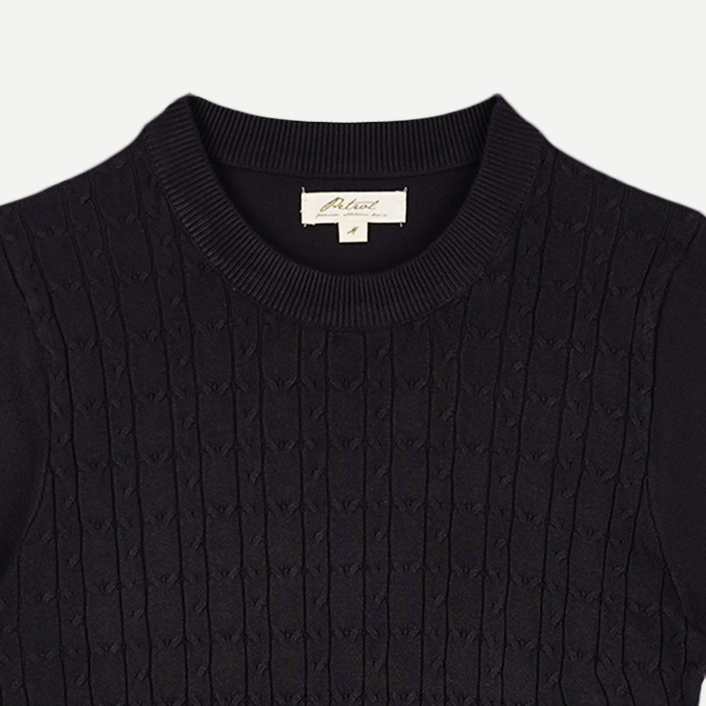 Petrol Ladies Basic Tees Slim Fitting Knitted Fabric 164198 (Black)