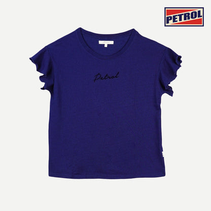 Petrol Ladies Basic Tees Loose Fitting Indigo Fabric 138598 (Raw Wash)