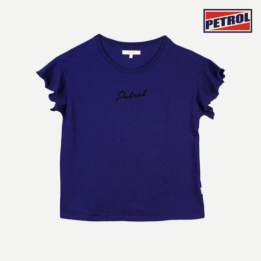Petrol Ladies Basic Tees Loose Fitting Indigo Fabric 138598 (Raw Wash)