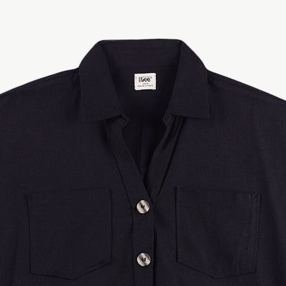 Stylistic Mr. Lee Ladies Basic Woven Shirt Boxy Fit 160481 (Black)