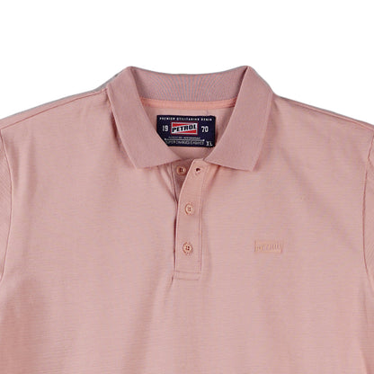 Petrol Men's Basic Collared Shirt Slim Fitting Missed Lycra Fabric 116280 (Dusty Pink)
