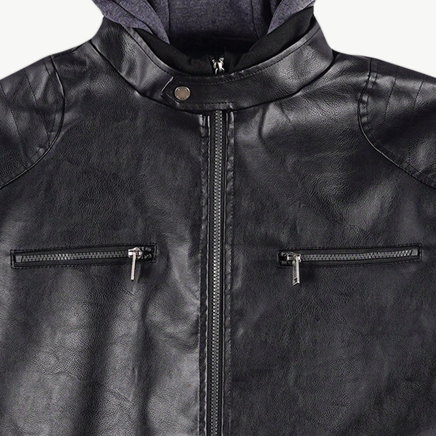 Petrol Men's Basic Jacket Regular Fitting Leather Fabric 137492 (Black)