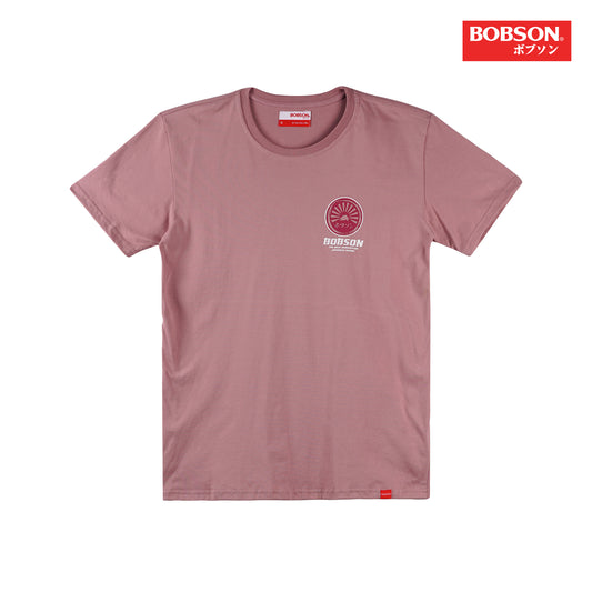Bobson Japanese Men's Basic Tees with Back Print Slim Fit 167614-U (Wood Rose)