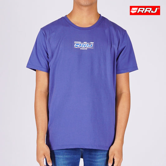 RRJ Men's Basic Tees Semibody Fitting Cotton Jersey Fabric 171229-U (Indigo)