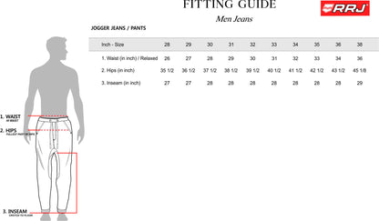RRJ Men's Basic Denim Jogger Jeans Mid-Rise Enzyme with Details Fabric 167164 (Medium Shade)