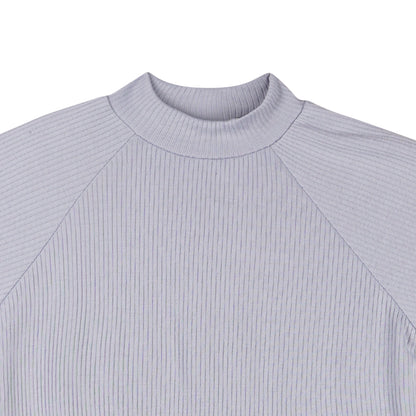 RRJ Ladies Basic Tees Regular Fitting Ribbed Fabric 153445 (Blue)