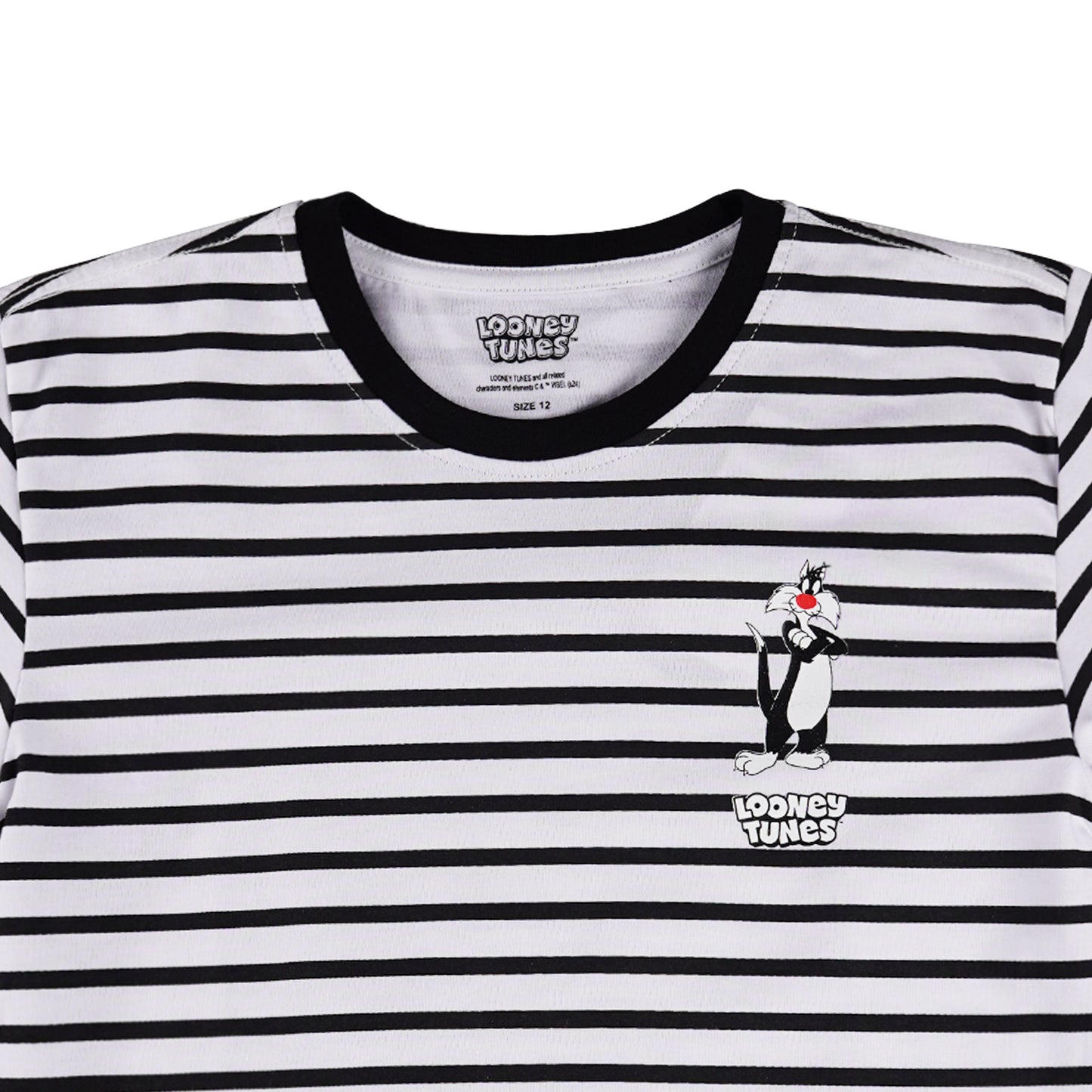 RRJ x Looney Tunes Children's Basic Tees Regular Fitting CVC Jersey Fabric for Toddler 163962-U (White)