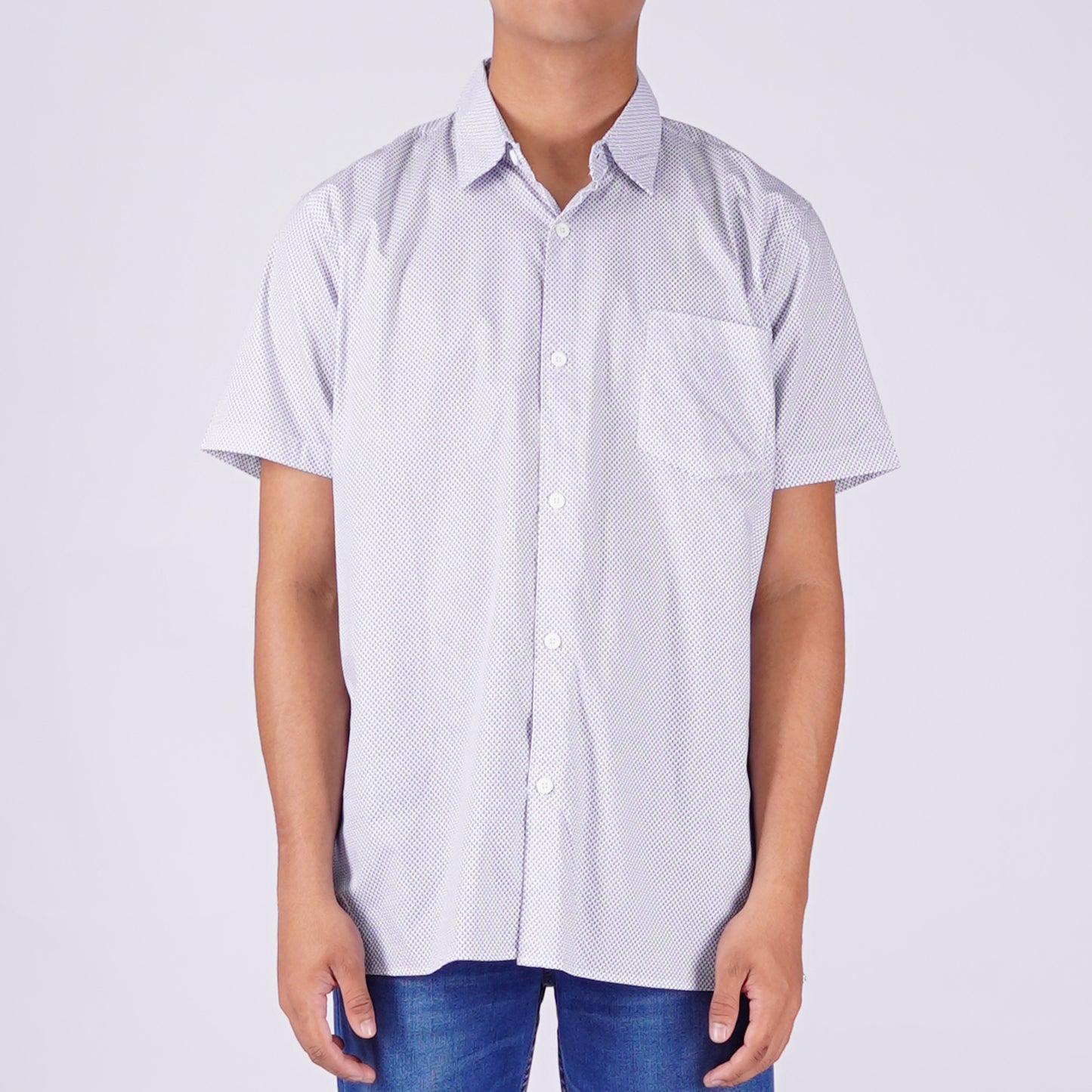 Petrol Men's Basic Woven Shirt Slim Fitting Poplin Fabric 166544 (Blue)