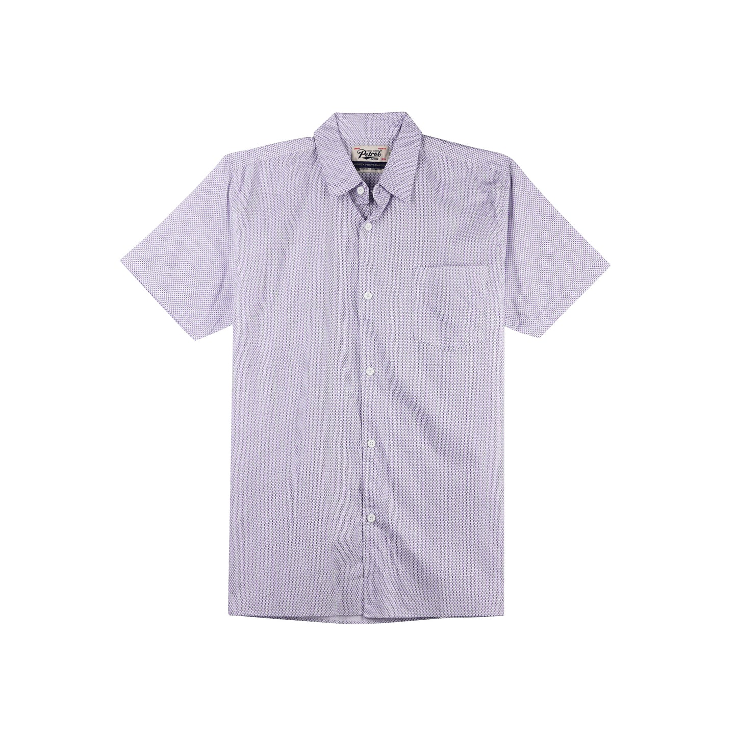 Petrol Men's Basic Woven Shirt Slim Fitting Poplin Fabric 166544 (Blue)