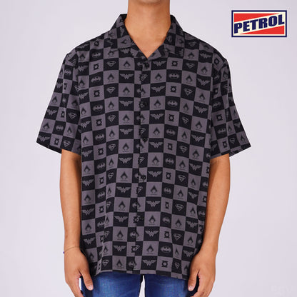 Petrol Men's Basic Woven Comfort Fitting Eash Iron Fabric 163012 (Black)