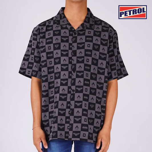Petrol Men's Basic Woven Comfort Fitting Eash Iron Fabric 163012 (Black)