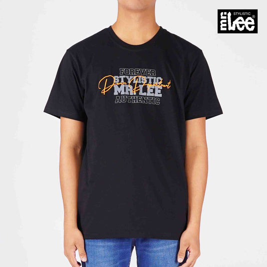 Stylistic Mr. Lee Men's Basic Tees Semi body Fit 171202-U (Black)