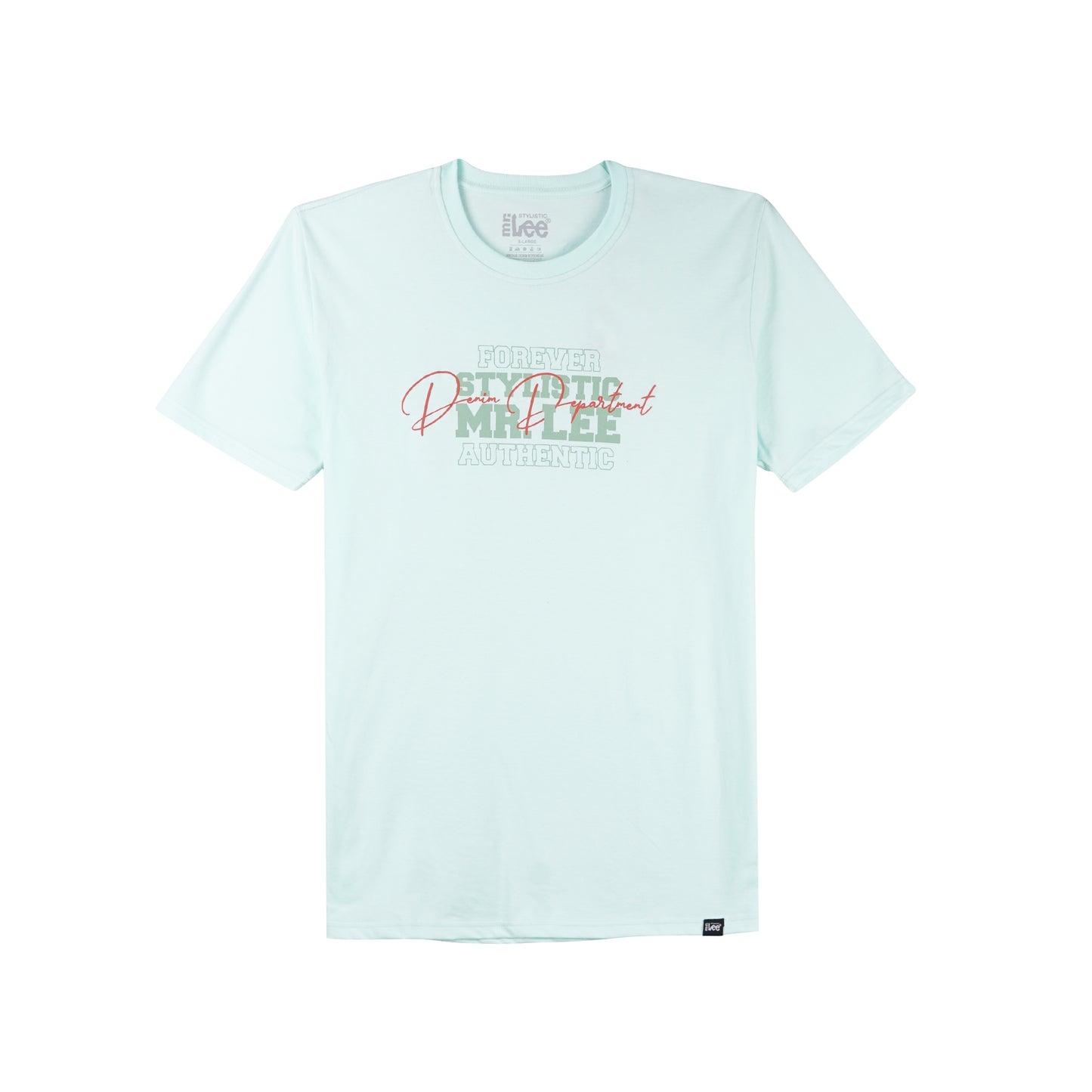 Stylistic Mr. Lee Men's Basic Tees Semi body Fit 171202-U (Sky Light)