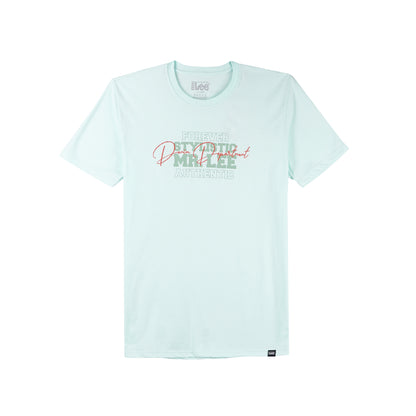 Stylistic Mr. Lee Men's Basic Tees Semi body Fit 171202-U (Sky Light)