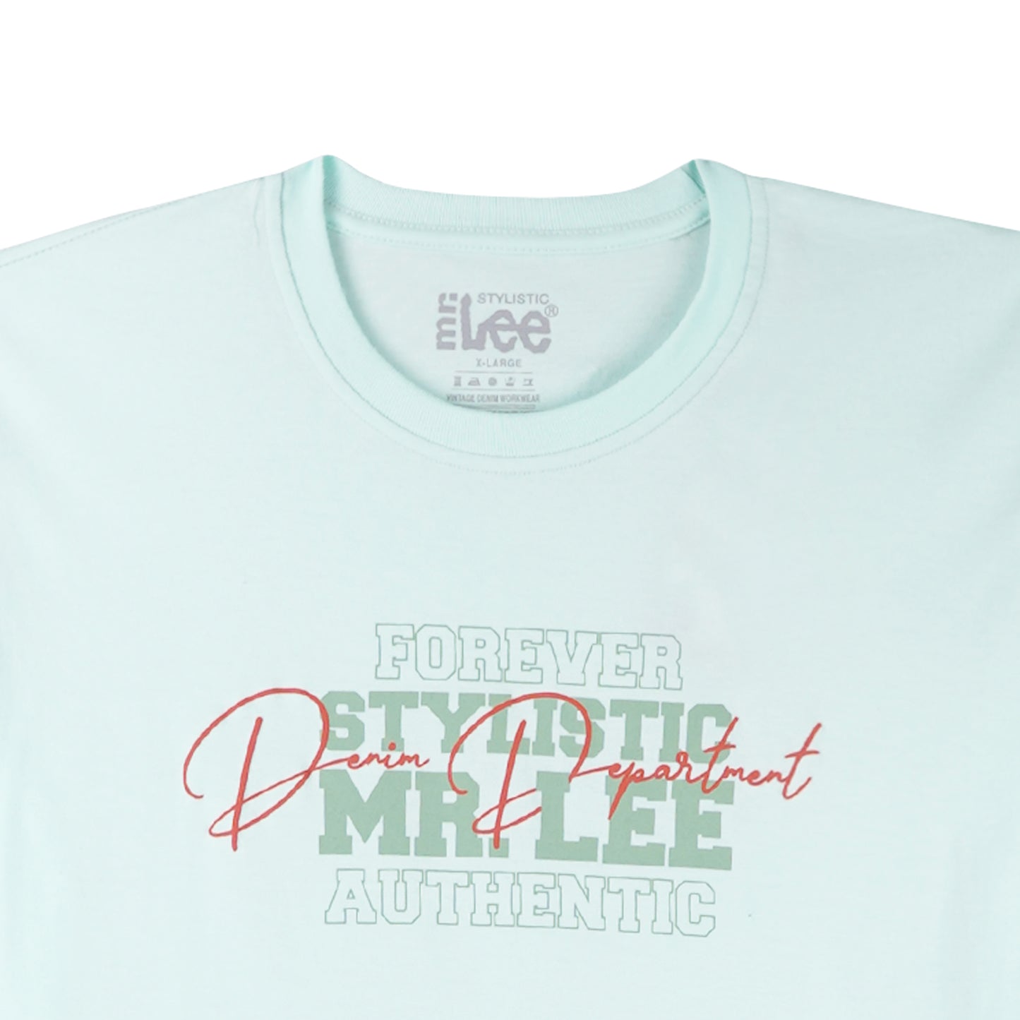 Stylistic Mr. Lee Men's Basic Tees Semi body Fit 171202-U (Sky Light)
