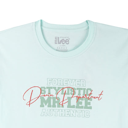 Stylistic Mr. Lee Men's Basic Tees Semi body Fit 171202-U (Sky Light)
