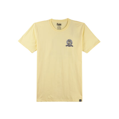 Stylistic Mr. Lee Men's Basic Tees with Back Print Semi body Fit 170165-U (Double Cream)