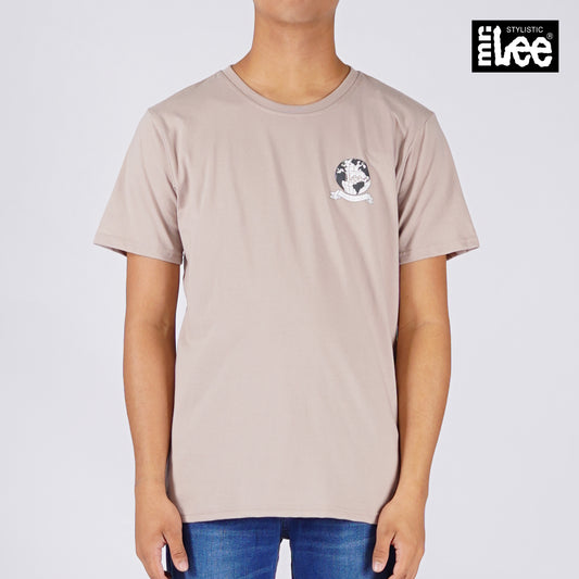 Stylistic Mr. Lee Men's Basic Tees with Back Print Semi body Fit 170165-U (Sphinx)