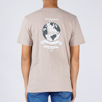 Stylistic Mr. Lee Men's Basic Tees with Back Print Semi body Fit 170165-U (Sphinx)