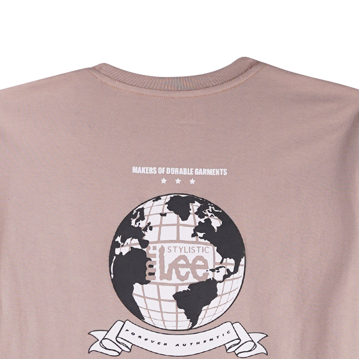 Stylistic Mr. Lee Men's Basic Tees with Back Print Semi body Fit 170165-U (Sphinx)