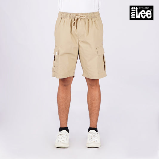 Stylistic Mr. Lee Men's Basic Non-Denim Cargo Short Mid Waist 169155 (Beige)