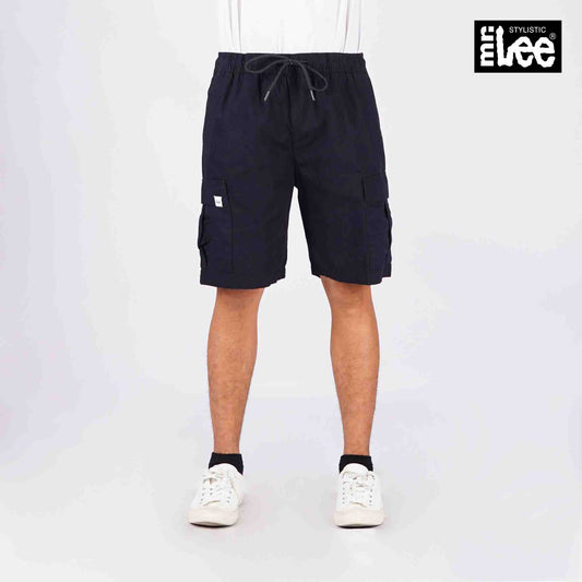 Stylistic Mr. Lee Men's Basic Non-Denim Cargo Short Mid Waist 169155 (Black)