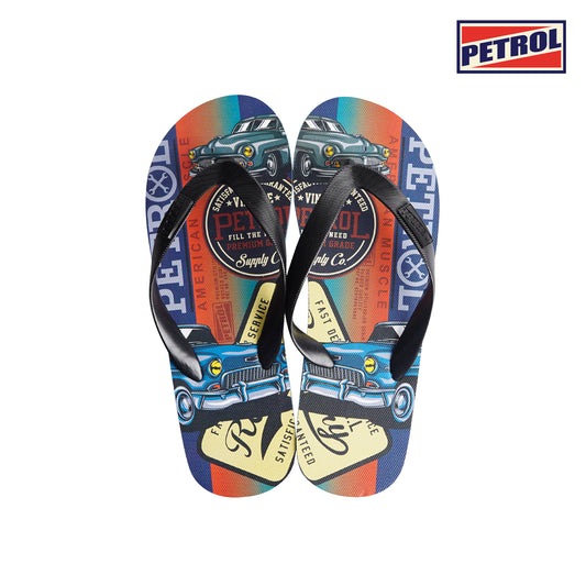 Petrol Men's Basic Accessories Printed Slipper 161569 (Red/Blue)