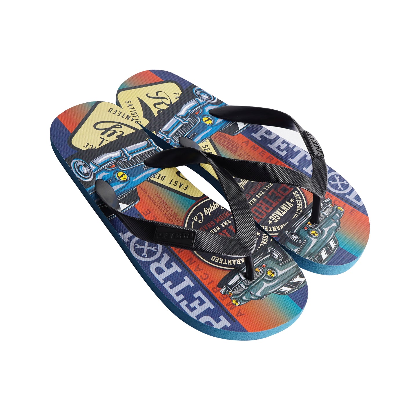 Petrol Men's Basic Accessories Printed Slipper 161569 (Red/Blue)