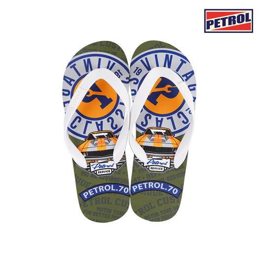 Petrol Men's Basic Accessories Printed Slipper 161561 (White)