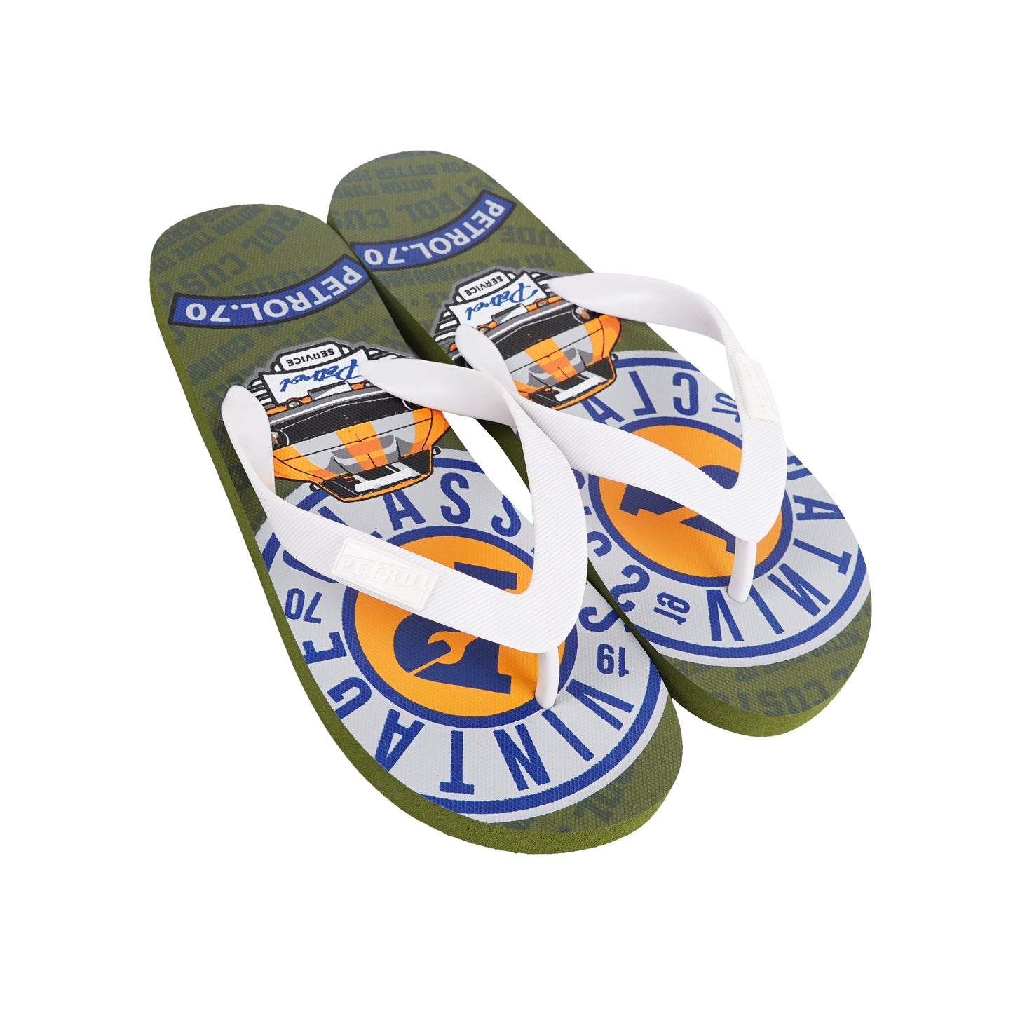 Petrol Men's Basic Accessories Printed Slipper 161561 (White)
