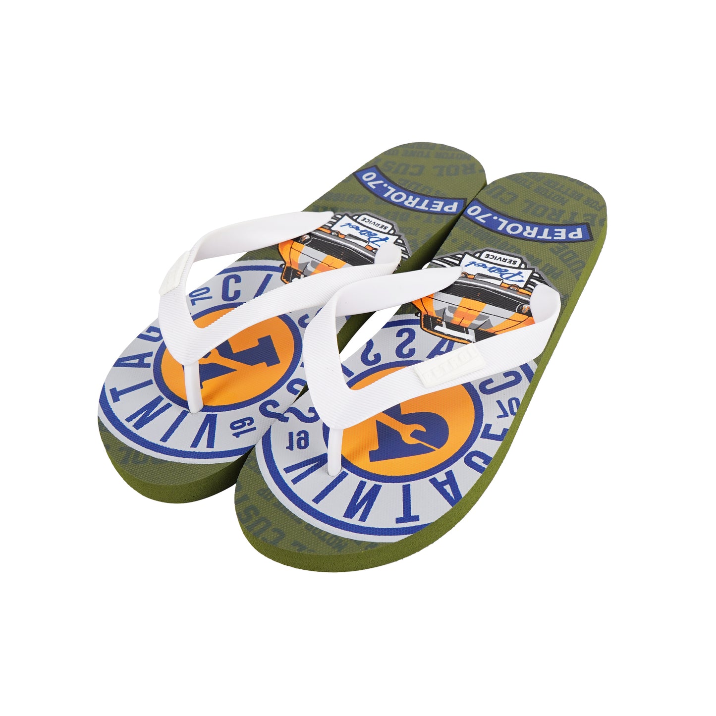 Petrol Men's Basic Accessories Printed Slipper 161561 (White)