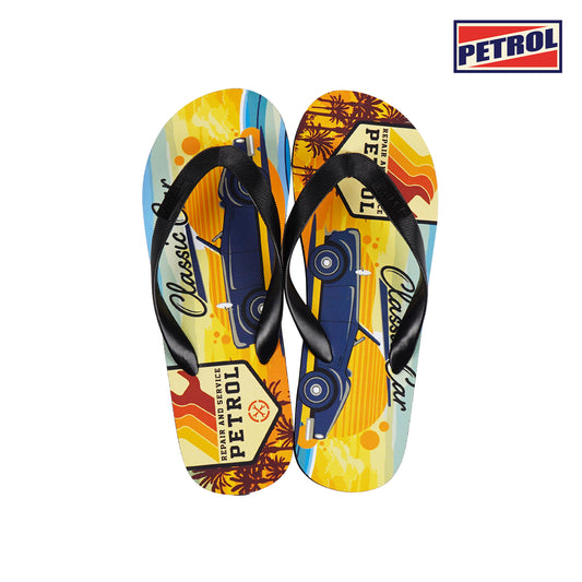 Petrol Men's Basic Accessories Printed Slipper 161540 (Yellow/Blue)