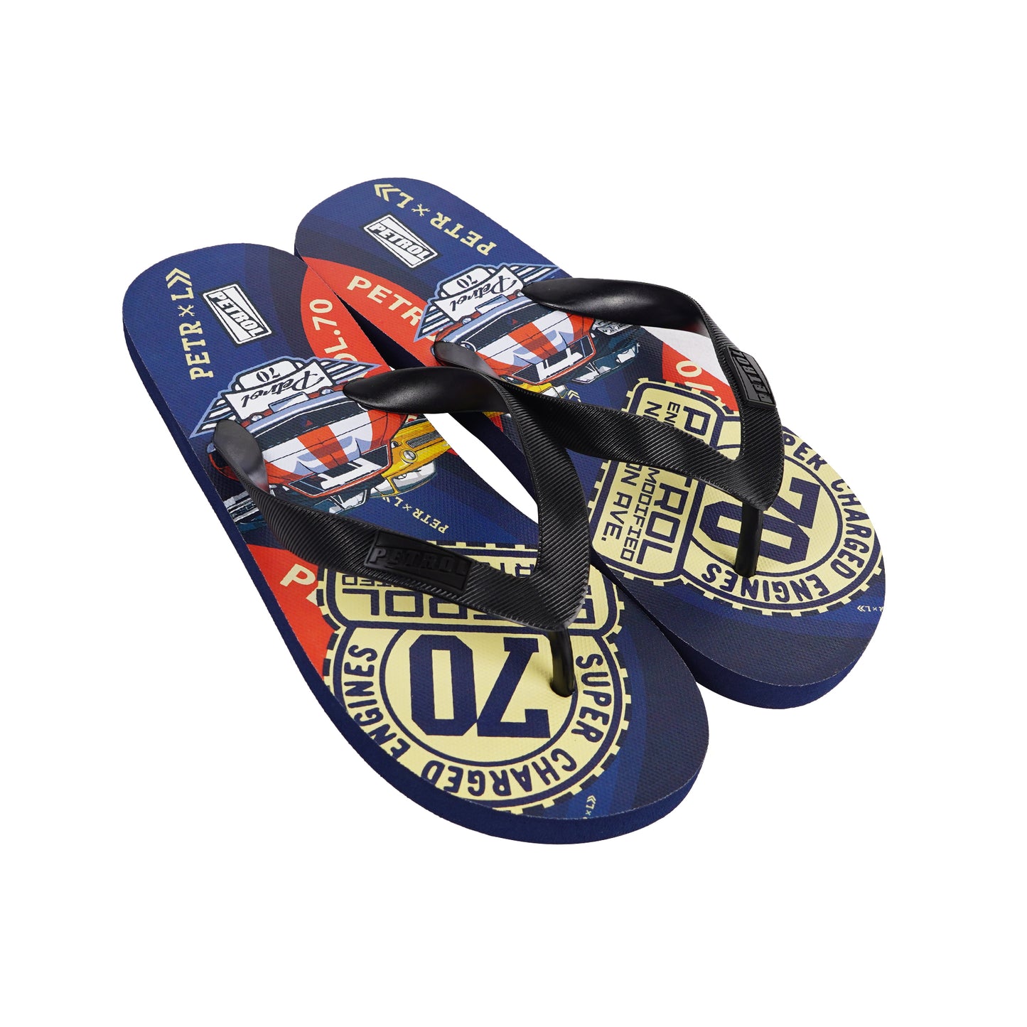 Petrol Men's Basic Accessories Printed Slipper 161547 (Blue)