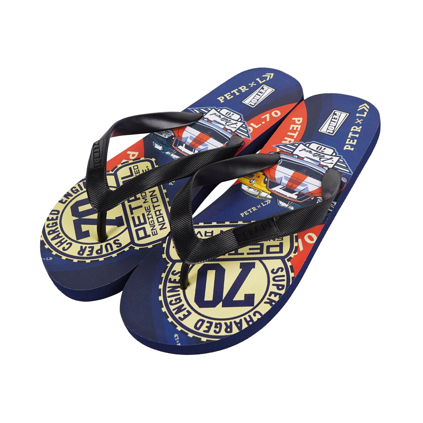 Petrol Men's Basic Accessories Printed Slipper 161547 (Blue)