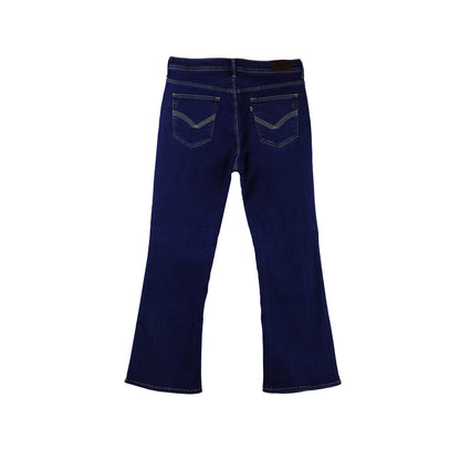 Petrol Ladies Basic Denim Flared Pants Mid-Rise Extreme Wash Fabric 167864 (Medium Shade)