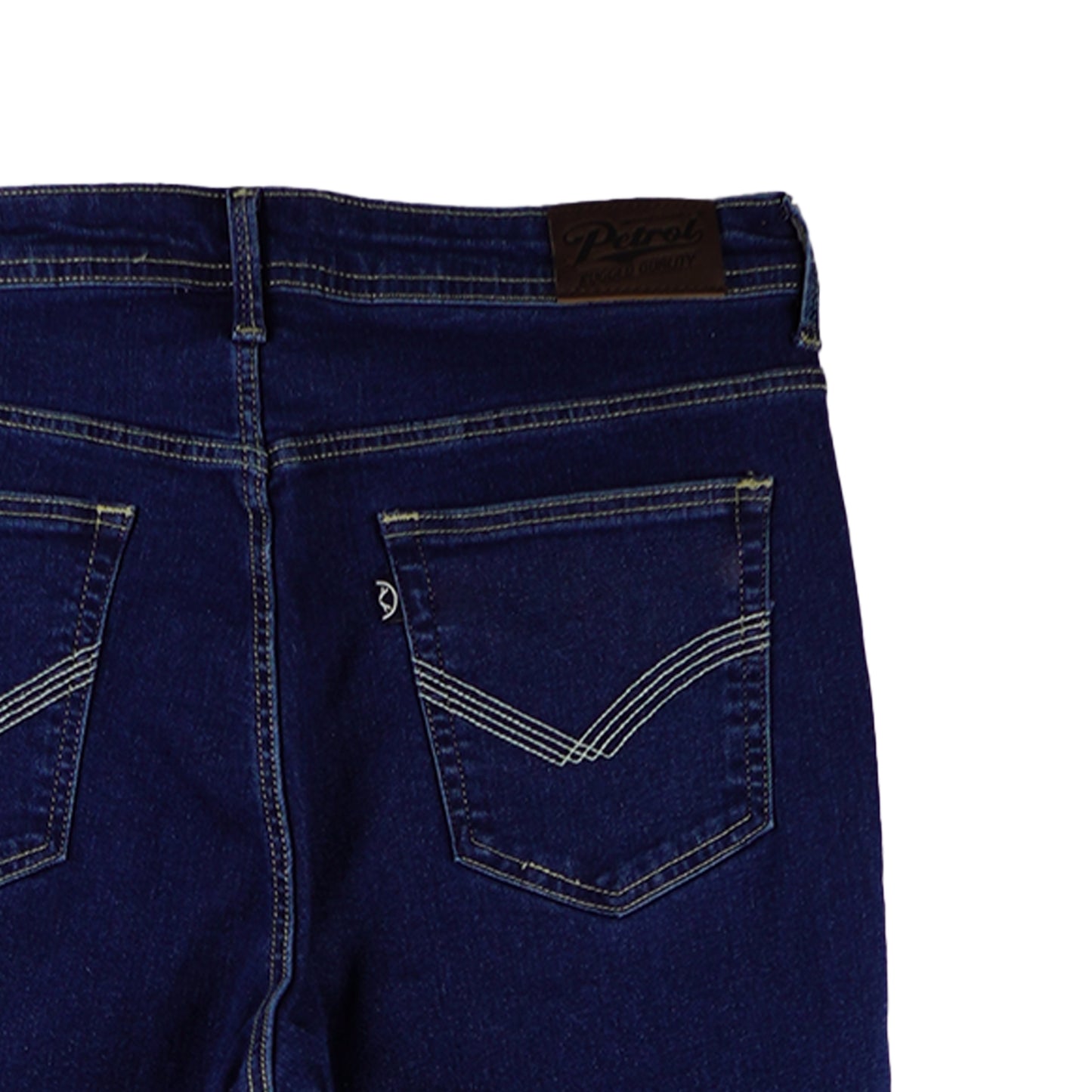 Petrol Ladies Basic Denim Flared Pants Mid-Rise Extreme Wash Fabric 167864 (Medium Shade)