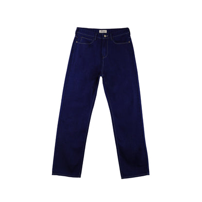 Petrol Ladies Basic Denim Pants Straight Fitting Mid-Rise Camellion Blue Fabric 168135 (Dark Shade)