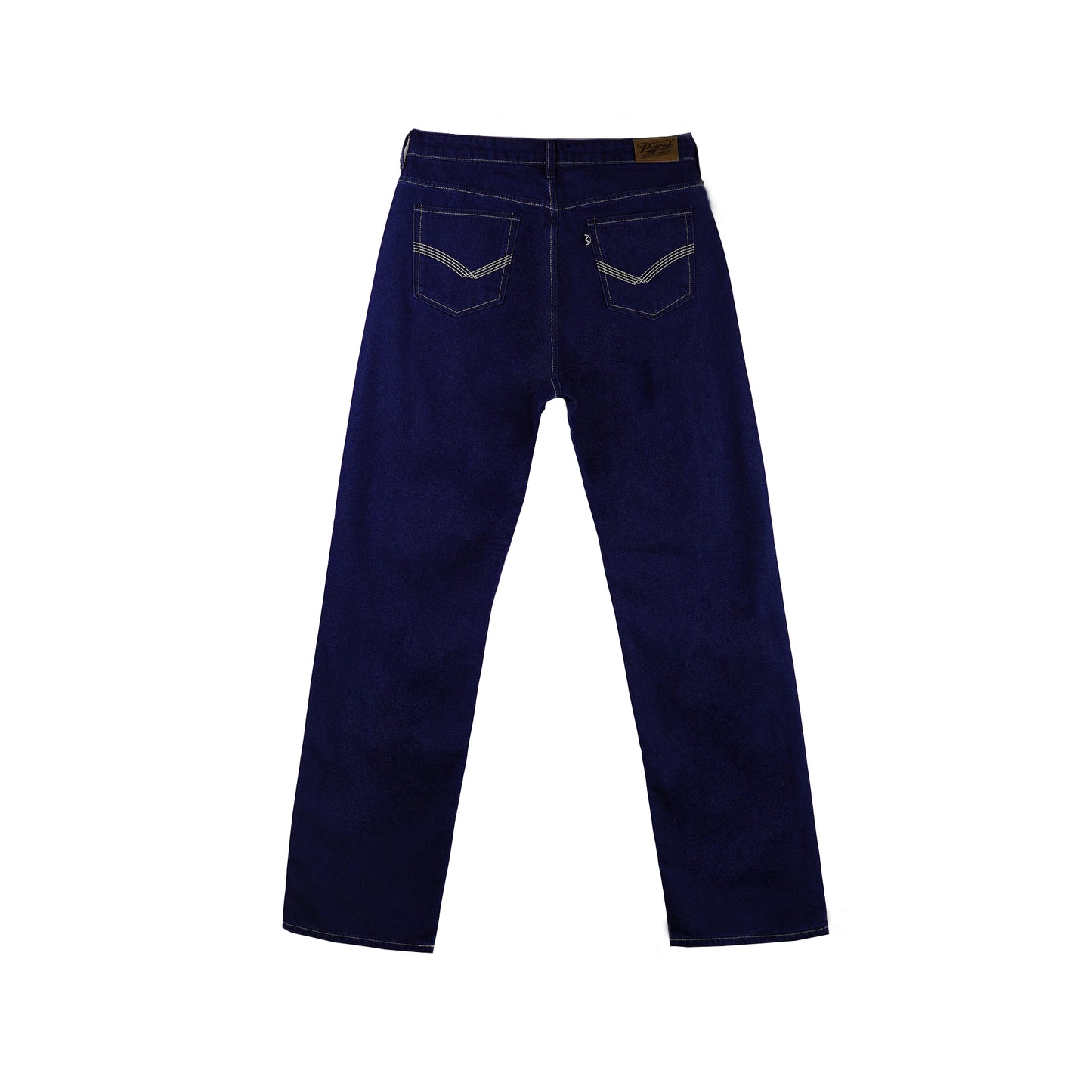 Petrol Ladies Basic Denim Pants Straight Fitting Mid-Rise Camellion Blue Fabric 168135 (Dark Shade)