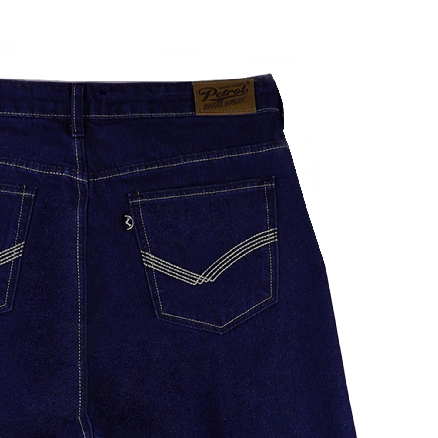 Petrol Ladies Basic Denim Pants Straight Fitting Mid-Rise Camellion Blue Fabric 168135 (Dark Shade)