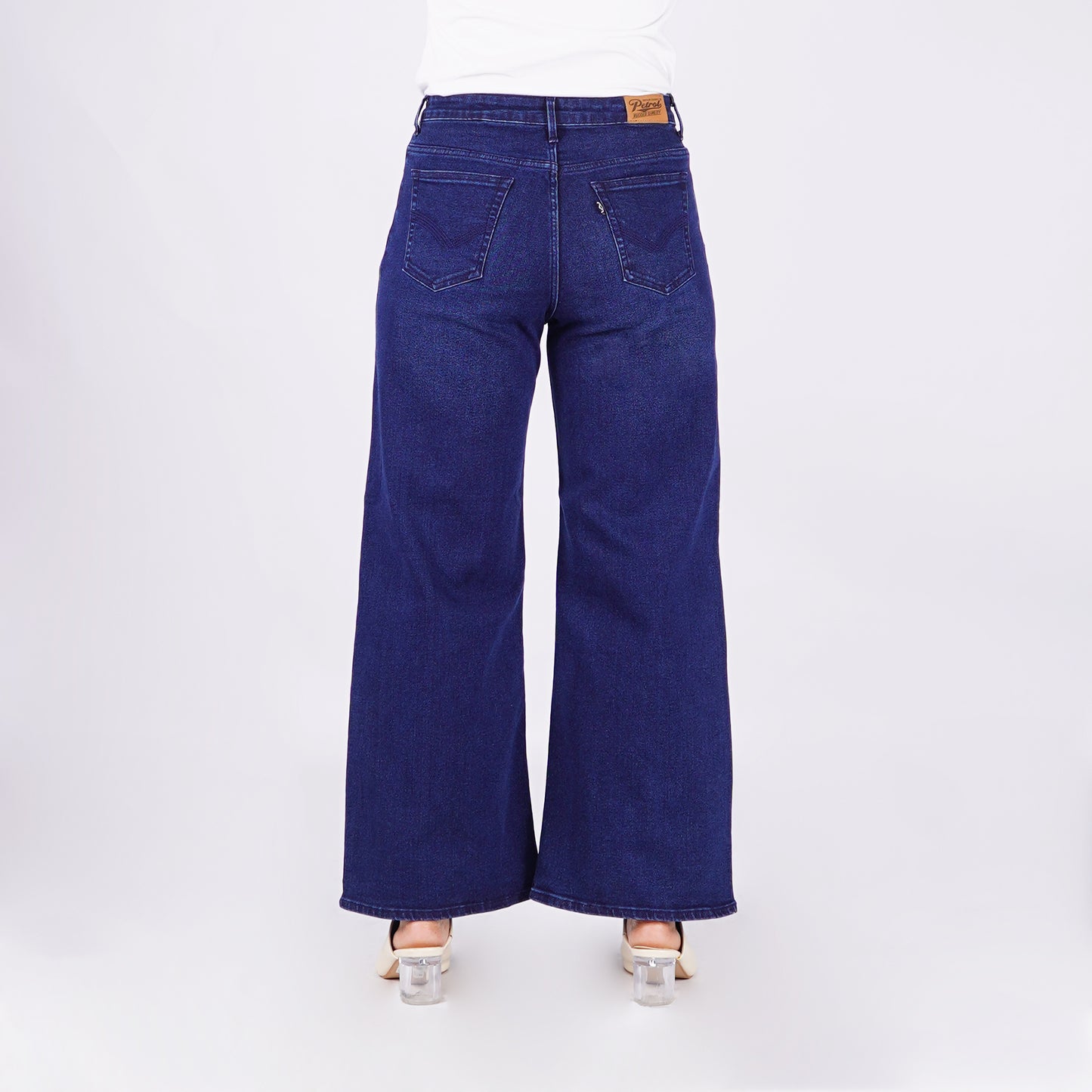 Petrol Ladies Basic Denim Sailor Jeans Mid-Rise Enzyme with Details 167942 (Dark Shade)