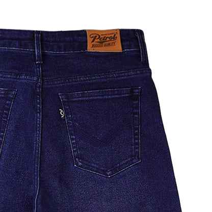Petrol Ladies Basic Denim Sailor Jeans Mid-Rise Enzyme with Details 167942 (Dark Shade)